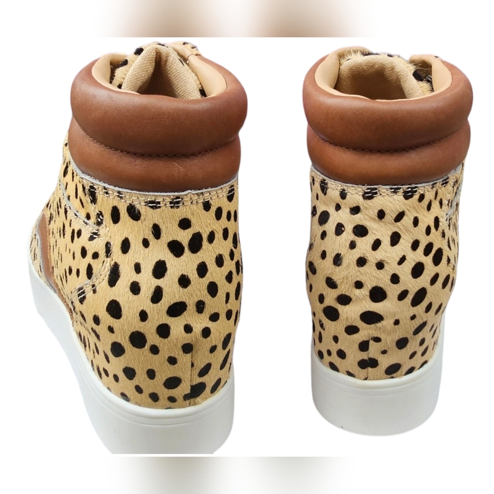 Dolce Vita NEW Size 8 Weber Leopard Print Cow Hair & Leather High-Tops 2.5" Heel - Picture 6 of 15